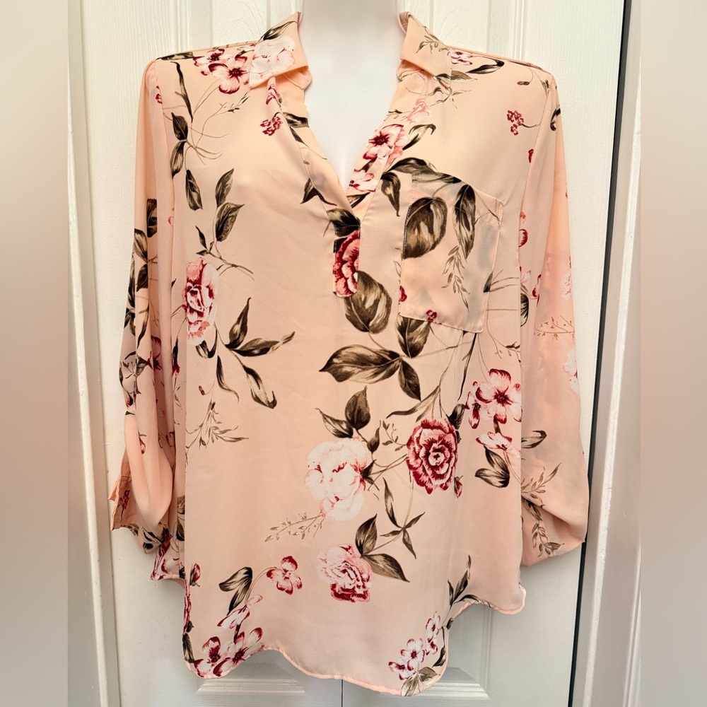 Soho Floral Blush Pink Blouse